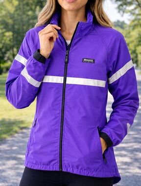 Running Room Fit-Wear Purple Reflective Running Jacket Women’s M Lightweight